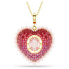 Ciondolo Idyllia con tagli misti, a forma di cuore, rosa, placcato in oro rosa Ciondolo Idyllia con tagli misti, a forma di cuore, rosa, placcato in oro rosa