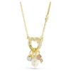 Ciondolo Idyllia con tagli misti, cuore, chiave, rosa, placcato oro Ciondolo Idyllia con tagli misti, cuore, chiave, rosa, placcato oro