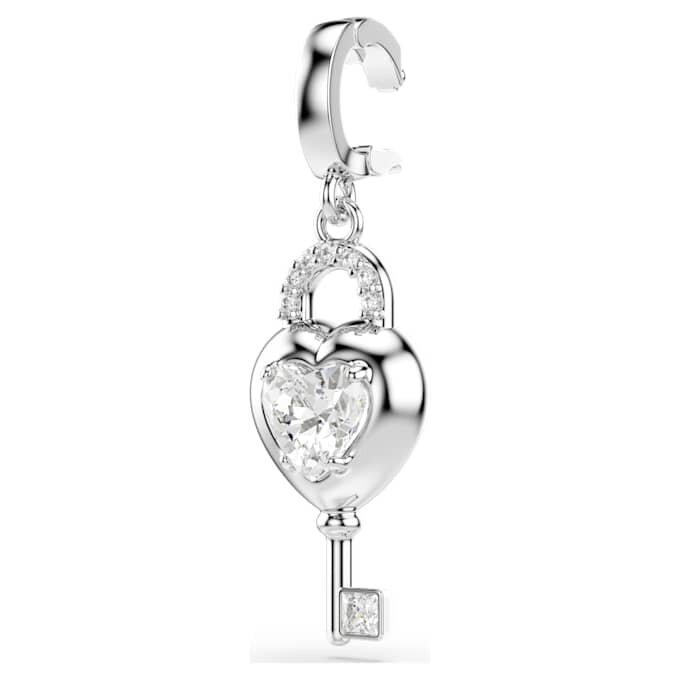 Ciondolo Idyllia con tagli misti, cuore con chiave, bianco, placcato in rodio Ciondolo Idyllia con tagli misti, cuore con chiave, bianco, placcato in rodio