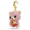Ciondolo Idyllia con tagli misti, orsacchiotto, rosa, placcato oro Ciondolo Idyllia con tagli misti, orsacchiotto, rosa, placcato oro
