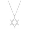 Ciondolo Insigne a taglio rotondo, a forma di stella, bianco, placcato in rodio Ciondolo Insigne a taglio rotondo, a forma di stella, bianco, placcato in rodio