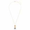 Ciondolo Minions King Bob con pavé, multicolore, placcato oro