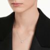 Ciondolo ottagonale con diamanti sintetici 0,5 Ct Tw, forma ottagonale, oro bianco 14K