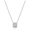 Ciondolo ottagonale con diamanti sintetici 0,5 Ct Tw, forma ottagonale, oro bianco 14K
