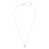 Ciondolo ottagonale con diamanti sintetici 0,5 Ct Tw, forma ottagonale, oro bianco 14K