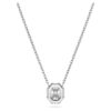 Ciondolo ottagonale con diamanti sintetici 0,5 Ct Tw, forma ottagonale, oro bianco 14K