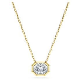 Ciondolo ottagonale con diamanti sintetici da 1,0 carati in totale, forma ottagonale, oro giallo 14K
