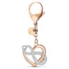 Ciondolo per borsa “Infinity” con simbolo dell’infinito e cuore, bianco, finitura in metalli misti Ciondolo per borsa “Infinity” con simbolo dell’infinito e cuore, bianco, finitura in metalli misti
