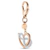 Ciondolo per borsa “Infinity” con simbolo dell’infinito e cuore, bianco, finitura in metalli misti Ciondolo per borsa “Infinity” con simbolo dell’infinito e cuore, bianco, finitura in metalli misti