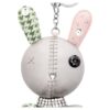 Ciondolo per borsa Mathilde a forma di coniglio, grigio, acciaio inossidabile Ciondolo per borsa Mathilde a forma di coniglio, grigio, acciaio inossidabile