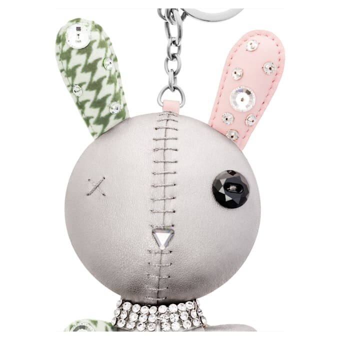 Ciondolo per borsa Mathilde a forma di coniglio, grigio, acciaio inossidabile Ciondolo per borsa Mathilde a forma di coniglio, grigio, acciaio inossidabile