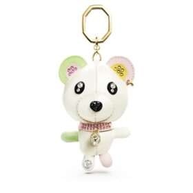 Ciondolo per borsa Teddy Bear, multicolore, placcato in oro