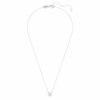 Ciondolo solitario Eternity con diamanti sintetici da laboratorio 1 Ct Tw, forma rotonda, oro bianco 14K Ciondolo solitario Eternity con diamanti sintetici da laboratorio 1 Ct Tw, forma rotonda, oro bianco 14K