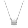 Ciondolo solitario Eternity con diamanti sintetici da laboratorio 1 Ct Tw, forma rotonda, oro bianco 14K Ciondolo solitario Eternity con diamanti sintetici da laboratorio 1 Ct Tw, forma rotonda, oro bianco 14K