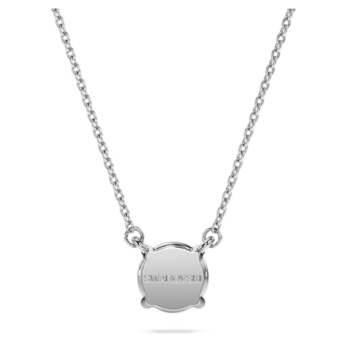 Ciondolo solitario Eternity con diamanti sintetici da laboratorio 1 Ct Tw, forma rotonda, oro bianco 14K Ciondolo solitario Eternity con diamanti sintetici da laboratorio 1 Ct Tw, forma rotonda, oro bianco 14K