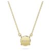 Ciondolo solitario Eternity con diamanti sintetici da laboratorio 1 Ct Tw, forma rotonda, oro giallo 14K Ciondolo solitario Eternity con diamanti sintetici da laboratorio 1 Ct Tw, forma rotonda, oro giallo 14K