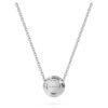 Ciondolo solitario Eternity Halo con diamanti sintetici 0,23 ct totali, forma rotonda, argento sterling Ciondolo solitario Eternity Halo con diamanti sintetici 0,23 ct totali, forma rotonda, argento sterling