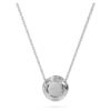 Ciondolo solitario Eternity Halo con diamanti sintetici 0,59 carati in totale, forma rotonda, oro bianco 14K Ciondolo solitario Eternity Halo con diamanti sintetici 0,59 carati in totale, forma rotonda, oro bianco 14K