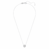 Ciondolo solitario Eternity Halo con diamanti sintetici, 1 Ct Tw, forma rotonda, oro bianco 14K Ciondolo solitario Eternity Halo con diamanti sintetici, 1 Ct Tw, forma rotonda, oro bianco 14K