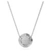 Ciondolo solitario Eternity Halo con diamanti sintetici, 1 Ct Tw, forma rotonda, oro bianco 14K Ciondolo solitario Eternity Halo con diamanti sintetici, 1 Ct Tw, forma rotonda, oro bianco 14K