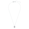 Ciondolo solitario Eternity Halo con diamanti sintetici da 1 Ct Tw, forma a pera, oro bianco 14K Ciondolo solitario Eternity Halo con diamanti sintetici da 1 Ct Tw, forma a pera, oro bianco 14K