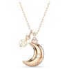 Ciondolo Sublima con perla di cristallo, luna, multicolore, placcato in oro rosa
