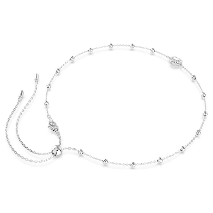 Ciondolo Una Angelic con taglio rotondo, motivi su entrambi i lati, bianco, placcato in rodio Ciondolo Una Angelic con taglio rotondo, motivi su entrambi i lati, bianco, placcato in rodio