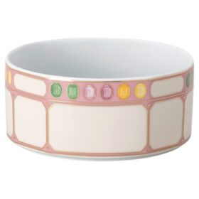 Ciotola per cereali Idyllia in porcellana, motivo Crystal Print, pietre preziose, multicolore