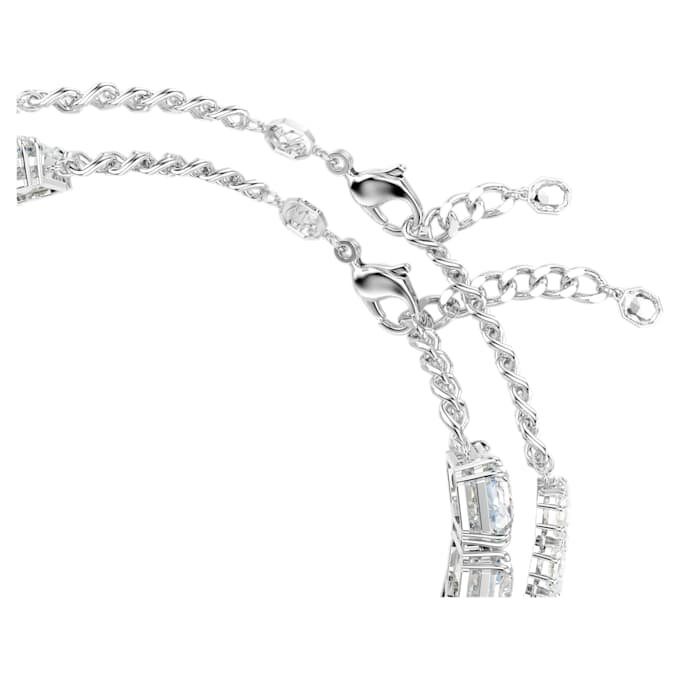 Collana a più fili Millenia con tagli misti, bianca, placcata in rodio Collana a più fili Millenia con tagli misti, bianca, placcata in rodio
