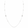 Collana a serpente con perle di cristallo, tagli misti, Anno del Serpente, bianco, placcata in rodio