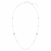 Collana a serpente con perle di cristallo, tagli misti, Anno del Serpente, bianco, placcata in rodio