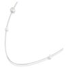 Collana a serpente con perle di cristallo, tagli misti, Anno del Serpente, bianco, placcata in rodio