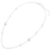 Collana a serpente con perle di cristallo, tagli misti, Anno del Serpente, bianco, placcata in rodio