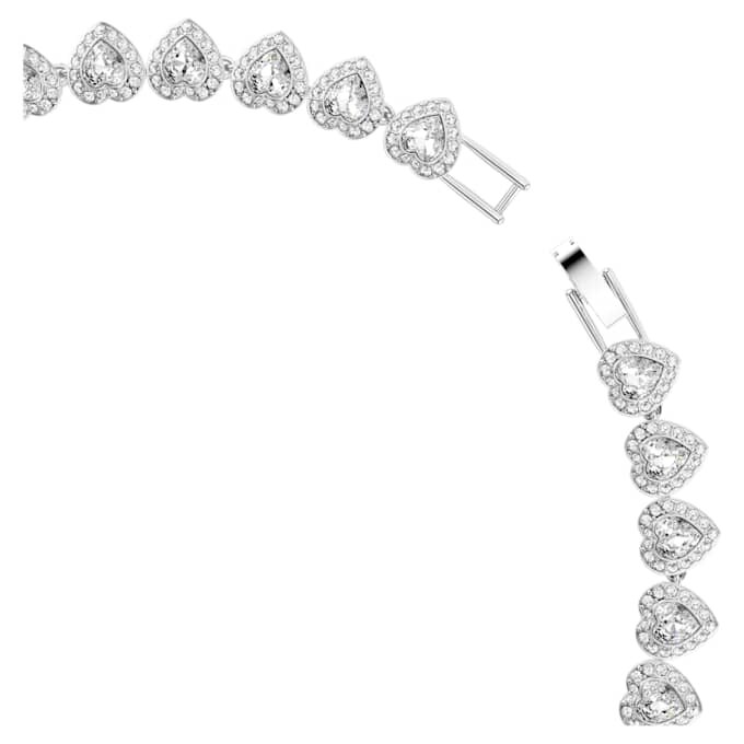 Collana Ariana Grande X Swarovski con tagli misti, cuore, bianco, placcata in rodio Collana Ariana Grande X Swarovski con tagli misti, cuore, bianco, placcata in rodio