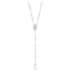 Collana Ariana Grande X Swarovski Y con tagli misti, perla di cristallo, cuore, bianco, placcata in rodio
