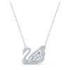 Collana Cigno “Dancing Swan”, bianca, placcata in rodio Collana Cigno “Dancing Swan”, bianca, placcata in rodio