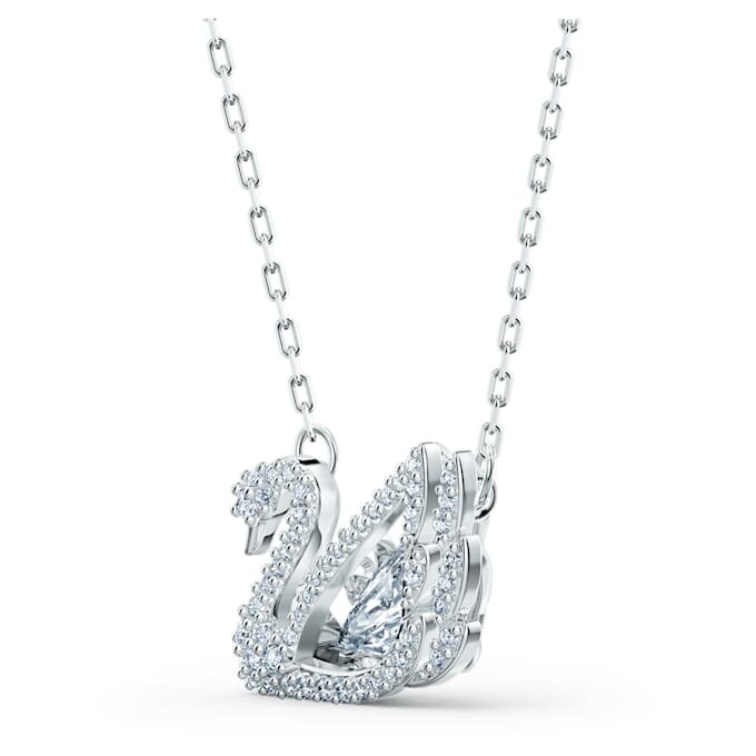 Collana Cigno “Dancing Swan”, bianca, placcata in rodio Collana Cigno “Dancing Swan”, bianca, placcata in rodio