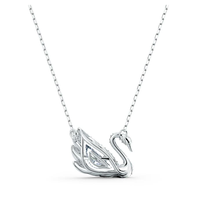 Collana Cigno “Dancing Swan”, bianca, placcata in rodio Collana Cigno “Dancing Swan”, bianca, placcata in rodio