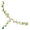 Collana Constella a Y con tagli misti, verde, placcata in oro