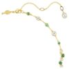 Collana Constella a Y con tagli misti, verde, placcata in oro