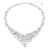 Collana Constella con tagli misti, chiusura, bianca, placcata in rodio