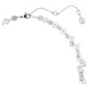 Collana Constella con tagli misti, chiusura, bianca, placcata in rodio