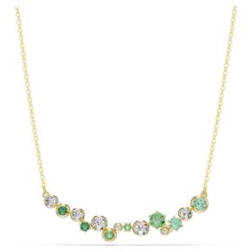 Collana Constella con tagli misti, verde, placcata in oro