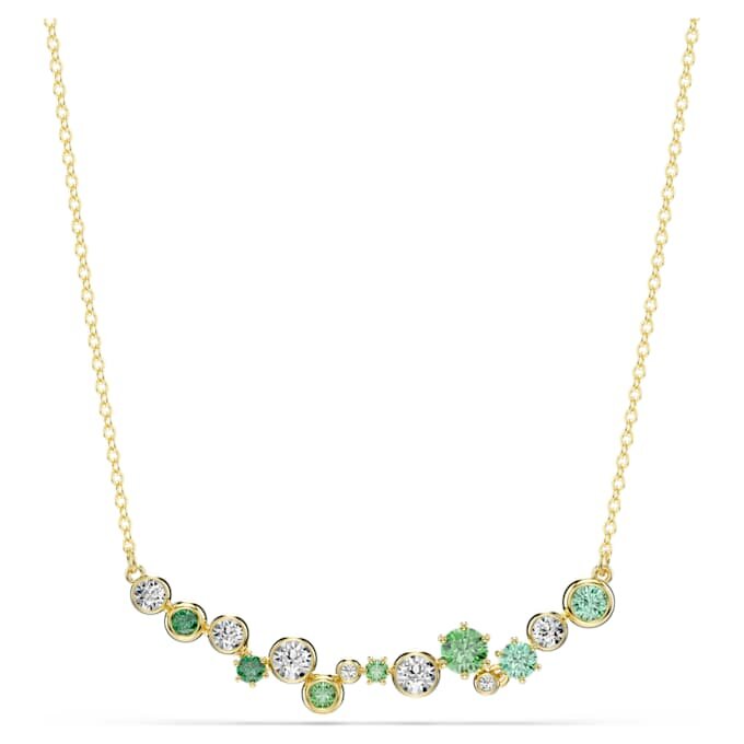 Collana Constella con tagli misti, verde, placcata in oro Collana Constella con tagli misti, verde, placcata in oro