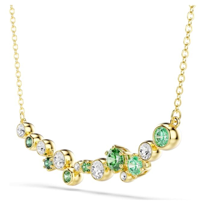 Collana Constella con tagli misti, verde, placcata in oro Collana Constella con tagli misti, verde, placcata in oro