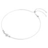 Collana Constella Crystal Pearl, tagli rotondi, bianca, placcata in rodio