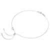 Collana Constella Crystal Pearl, tagli rotondi, bianca, placcata in rodio
