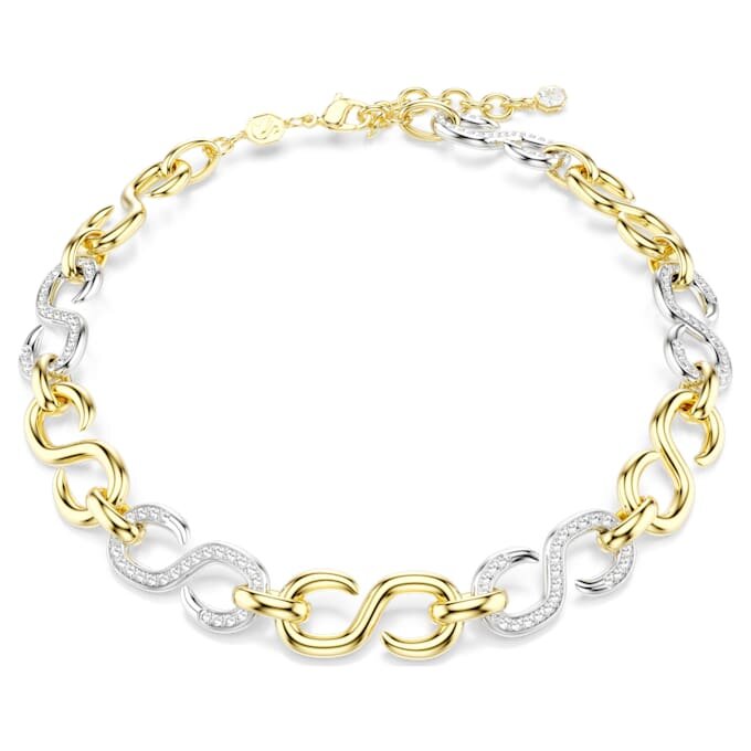 Collana Dextera con taglio rotondo, catena, bianca, finitura in metalli misti Collana Dextera con taglio rotondo, catena, bianca, finitura in metalli misti