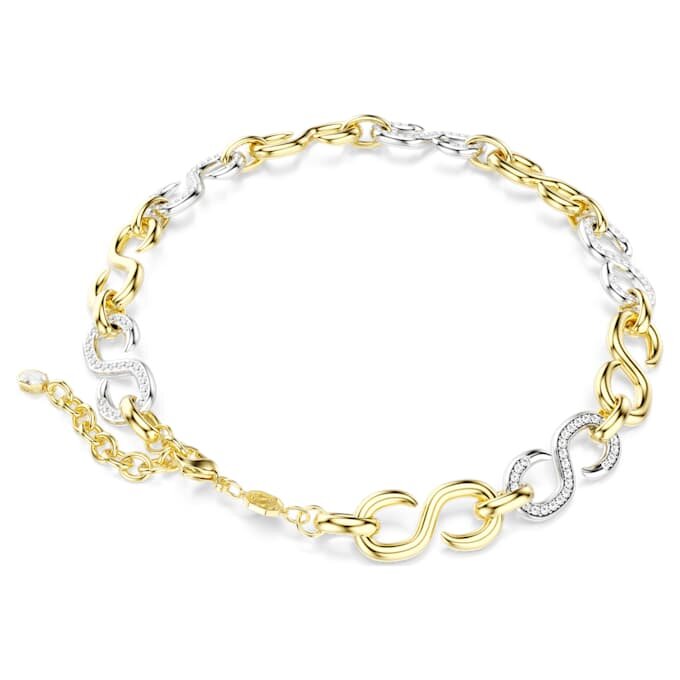 Collana Dextera con taglio rotondo, catena, bianca, finitura in metalli misti Collana Dextera con taglio rotondo, catena, bianca, finitura in metalli misti