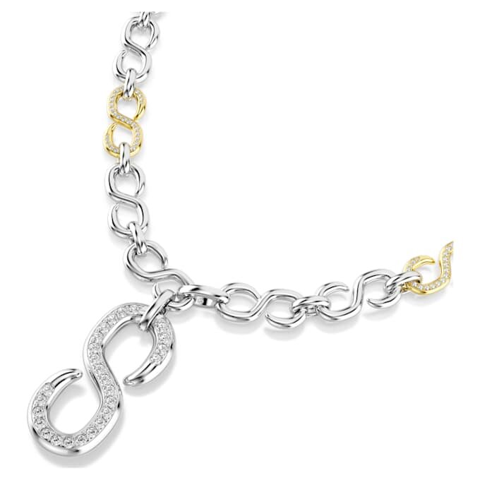 Collana Dextera Strandage con taglio rotondo, bianca, finitura in metalli misti Collana Dextera Strandage con taglio rotondo, bianca, finitura in metalli misti